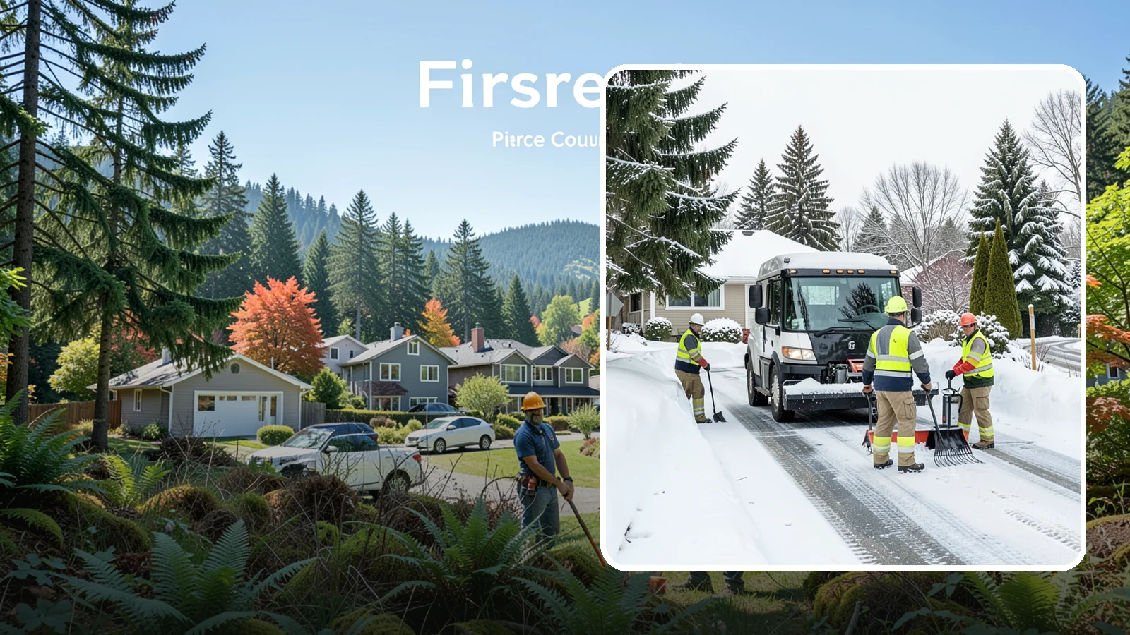 Driveway Snow Removal in Fircrest, Pierce County, WA - We clear residential driveways so you can get to work even when your side street stays buried for days.
