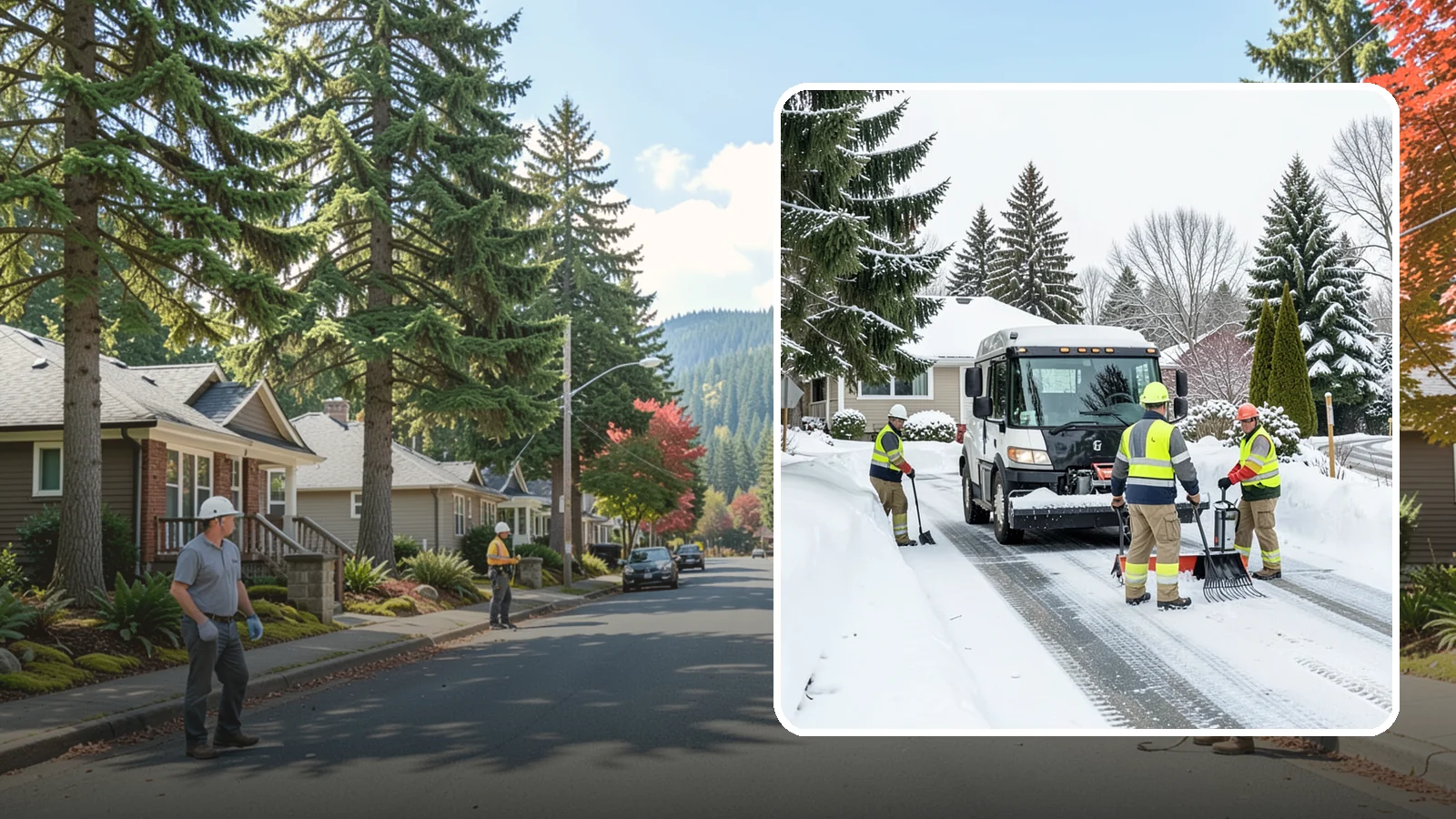 Driveway Snow Removal in Hunts Point, King County, WA - We clear residential driveways so you can get to work even when your side street stays buried for days.