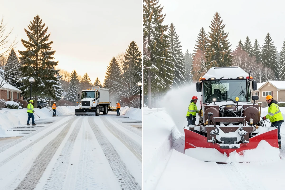 Driveway Snow Removal in Kenmore, King County, WA - We measure the drive length and note the surface material