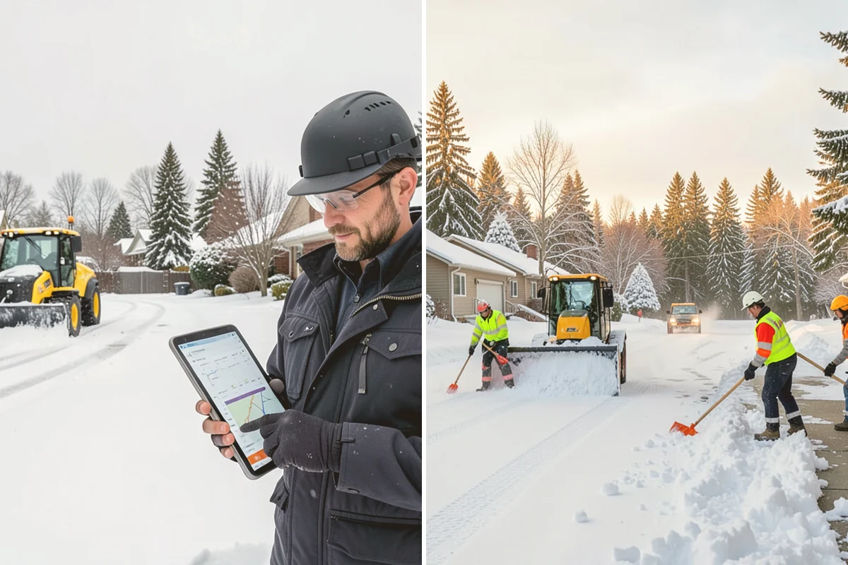 Driveway Snow Removal in Kirkland, King County, WA - We measure the drive length and note the surface material