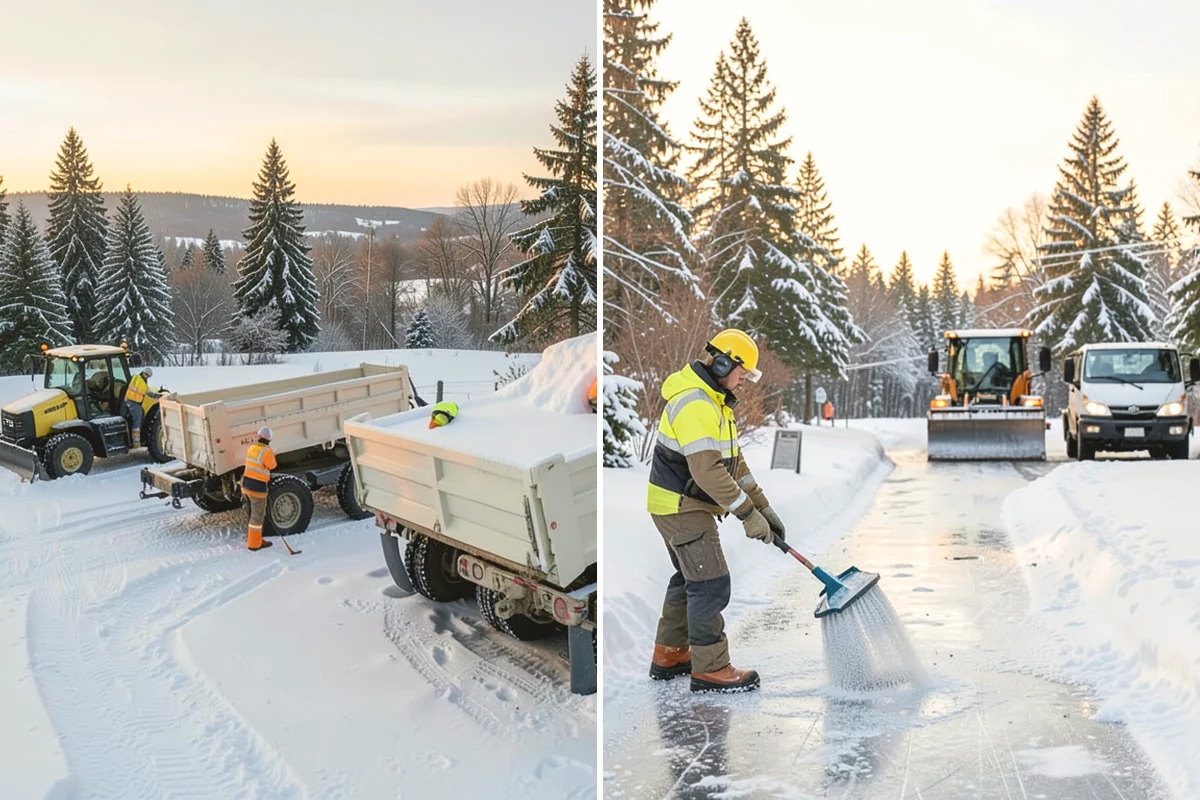 Driveway Snow Removal in La Conner, Skagit County, WA - We measure the drive length and note the surface material