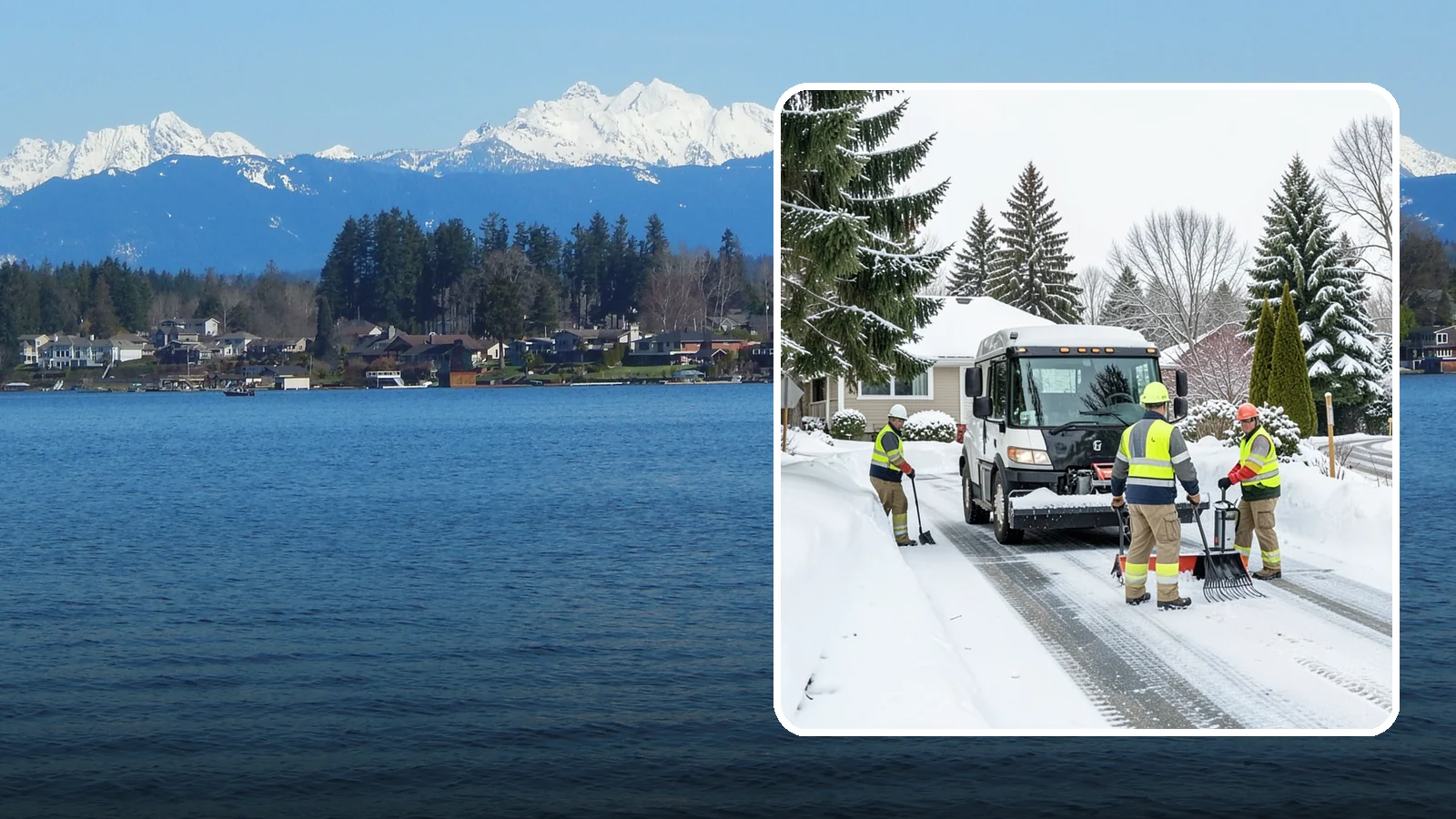 Driveway Snow Removal in Lake Stevens, Snohomish County, WA - We clear residential driveways so you can get to work even when your side street stays buried for days.