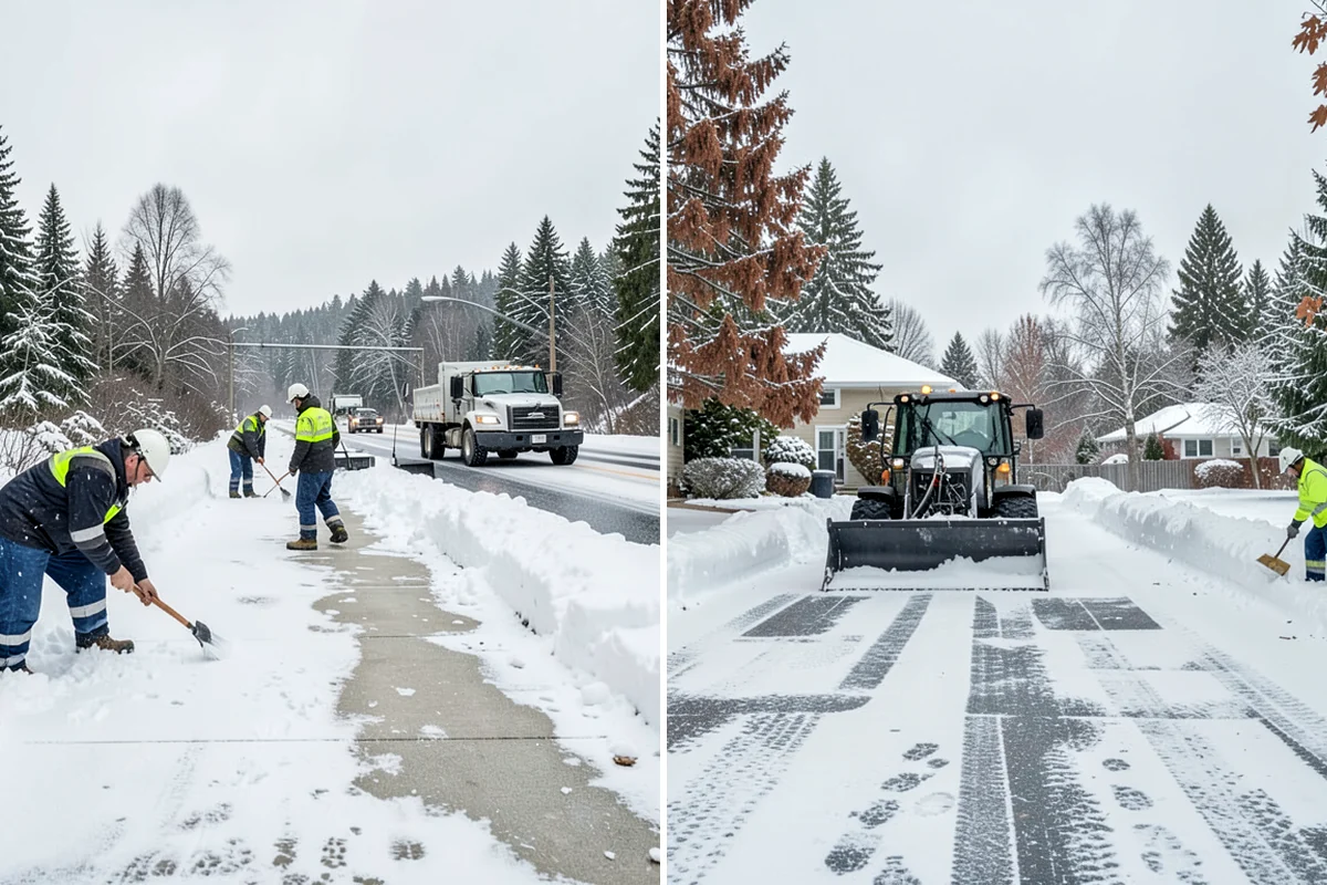 Driveway Snow Removal in Lyman, Skagit County, WA - We measure the drive length and note the surface material