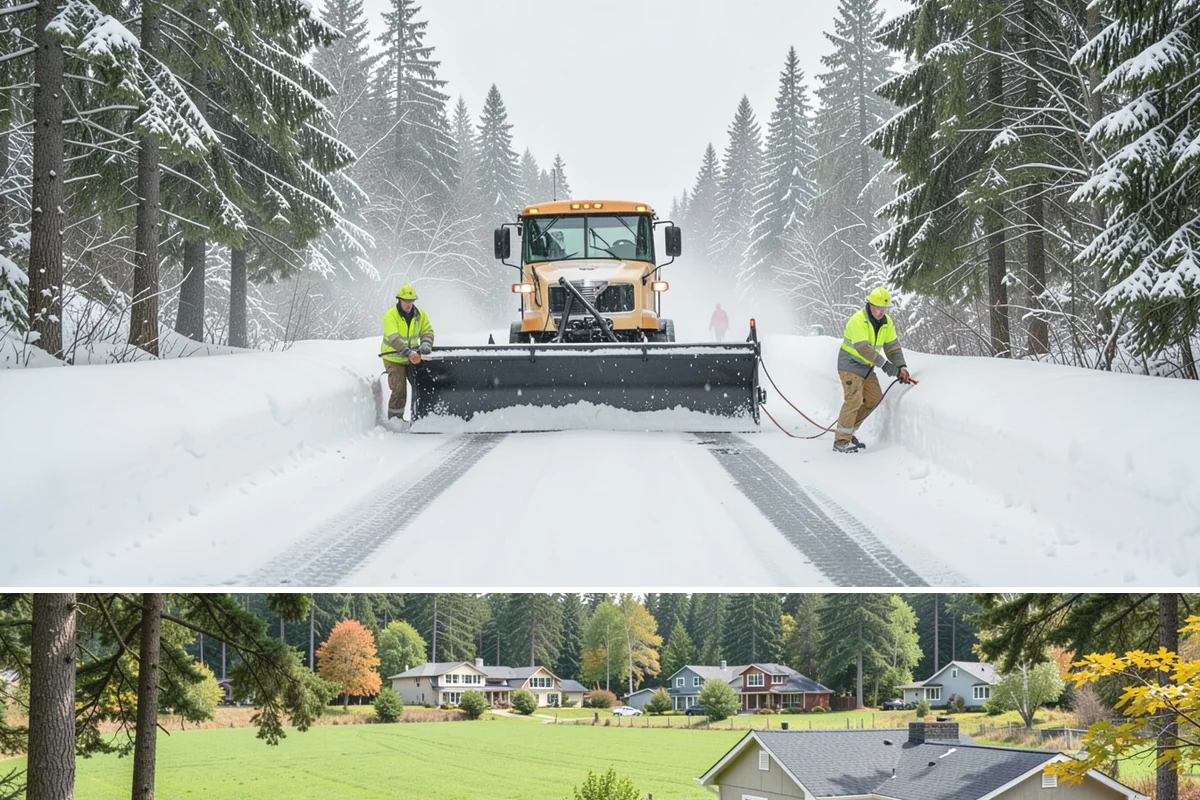Driveway Snow Removal in Lyman, Skagit County, WA - Reserve driveway service in early winter so your route position is locked in before December's first lowland accumulation.