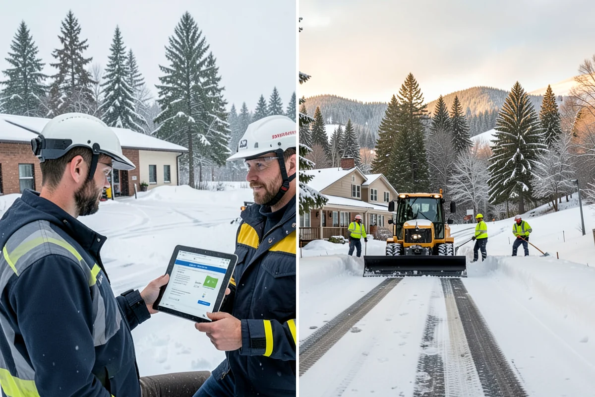 Driveway Snow Removal in Maple Valley, King County, WA - We measure the drive length and note the surface material