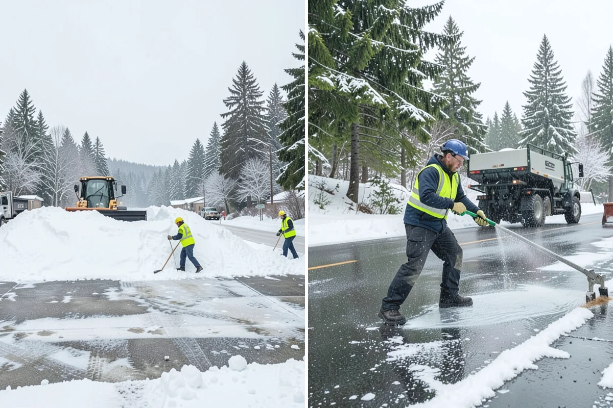 Driveway Snow Removal in Marysville, Snohomish County, WA - We measure the drive length and note the surface material