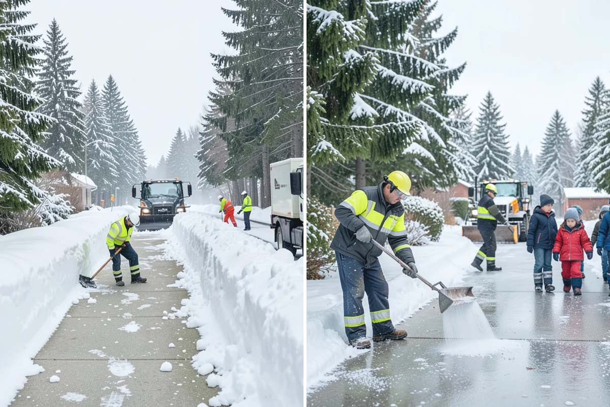 Driveway Snow Removal in Medina, King County, WA - We measure the drive length and note the surface material
