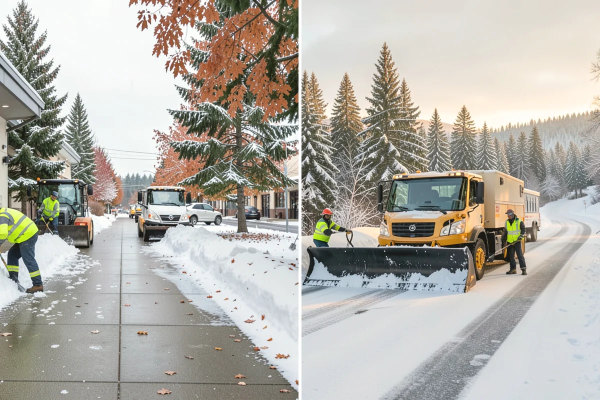 Driveway Snow Removal in Mill Creek, Snohomish County, WA - We measure the drive length and note the surface material