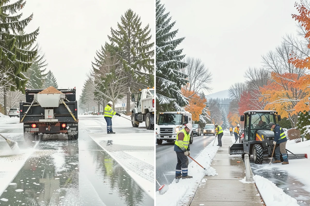 Driveway Snow Removal in Milton, King County, WA - We measure the drive length and note the surface material