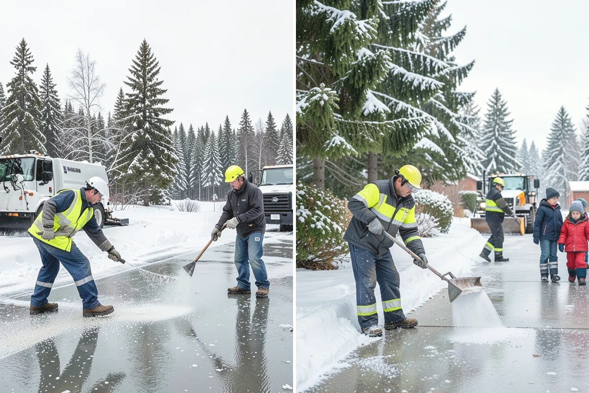 Driveway Snow Removal in Mukilteo, Snohomish County, WA - We measure the drive length and note the surface material