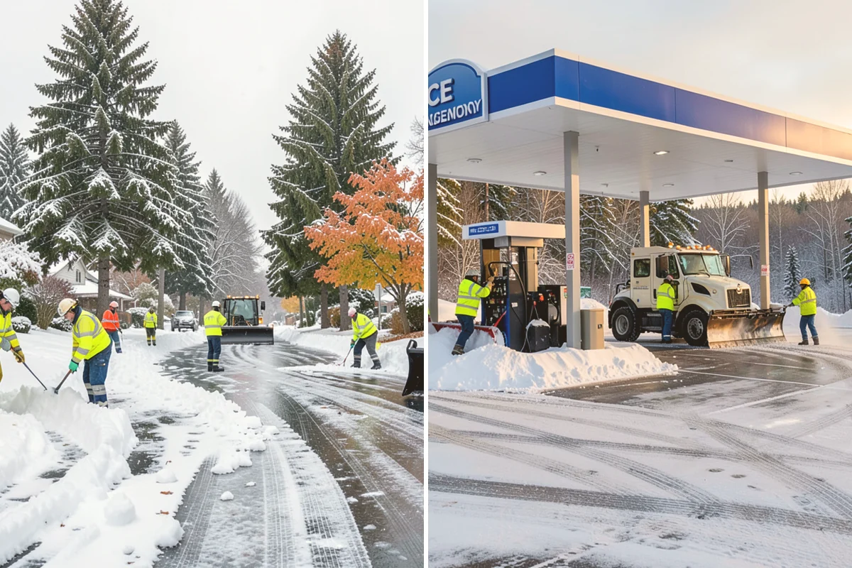 Driveway Snow Removal in Newcastle, King County, WA - We measure the drive length and note the surface material