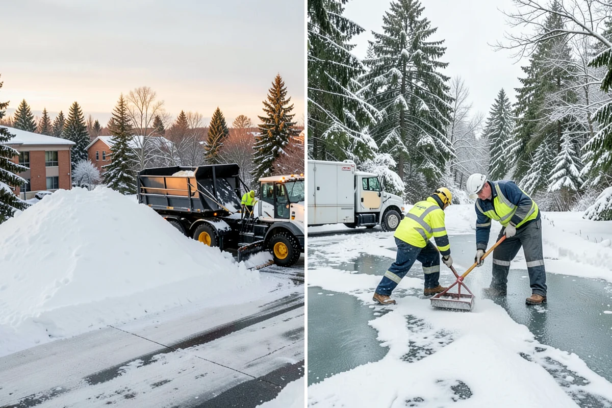 Driveway Snow Removal in Normandy Park, King County, WA - We measure the drive length and note the surface material