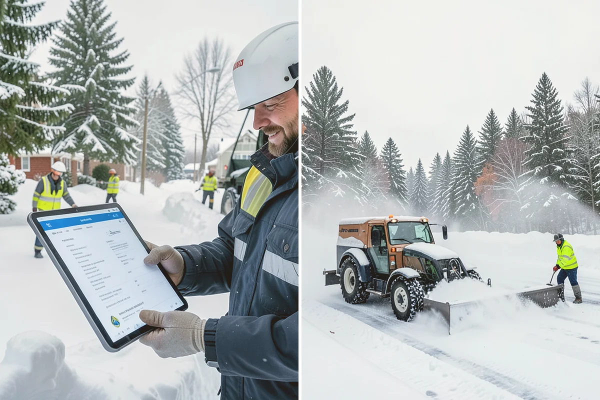 Driveway Snow Removal in Orting, Pierce County, WA - We measure the drive length and note the surface material