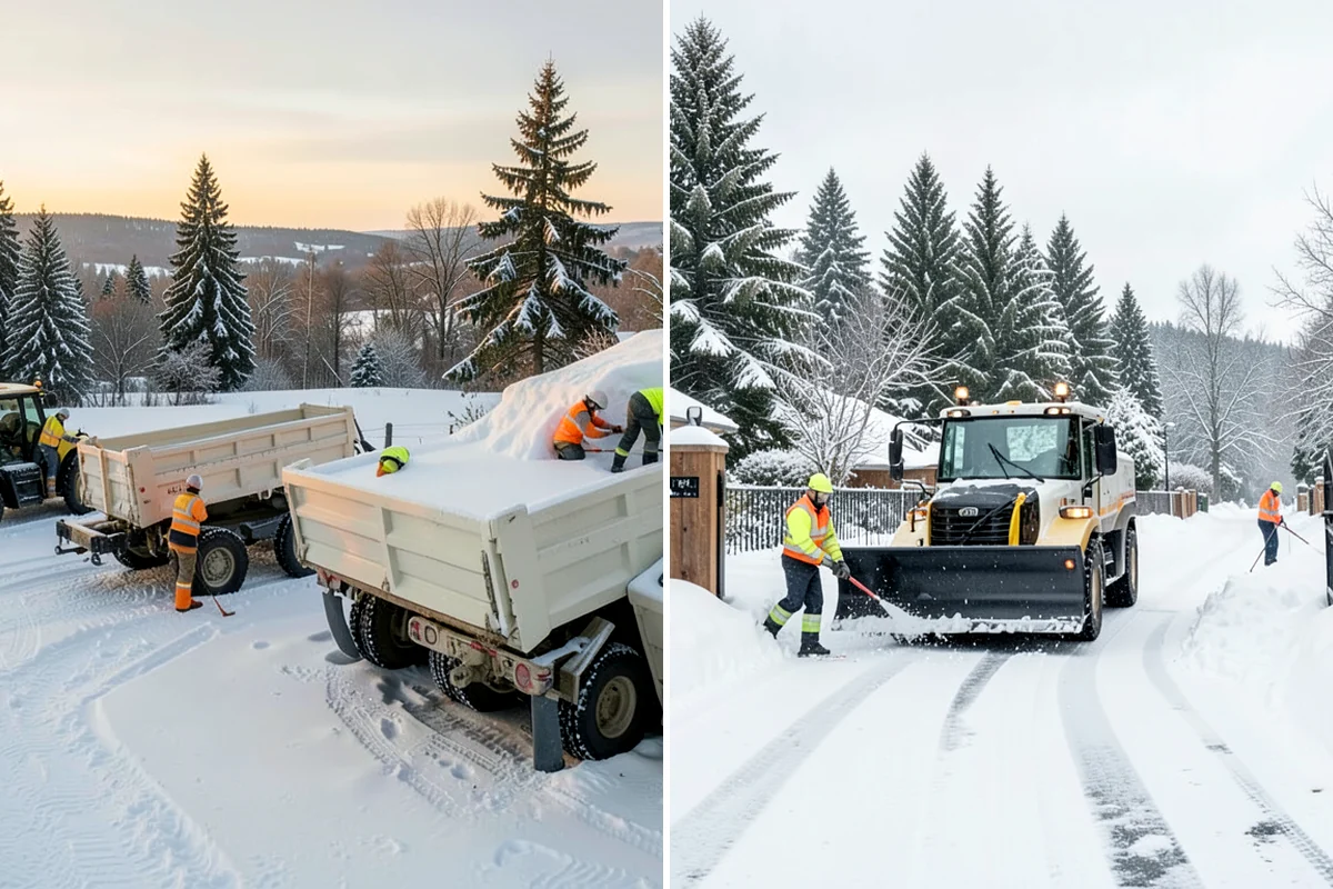 Driveway Snow Removal in Pacific, King County, WA - We measure the drive length and note the surface material
