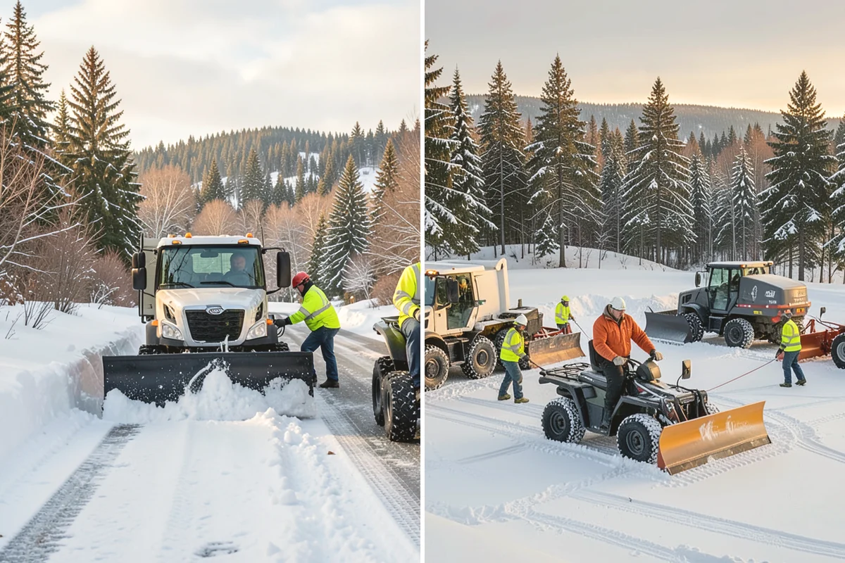 Driveway Snow Removal in Ruston, Pierce County, WA - We measure the drive length and note the surface material