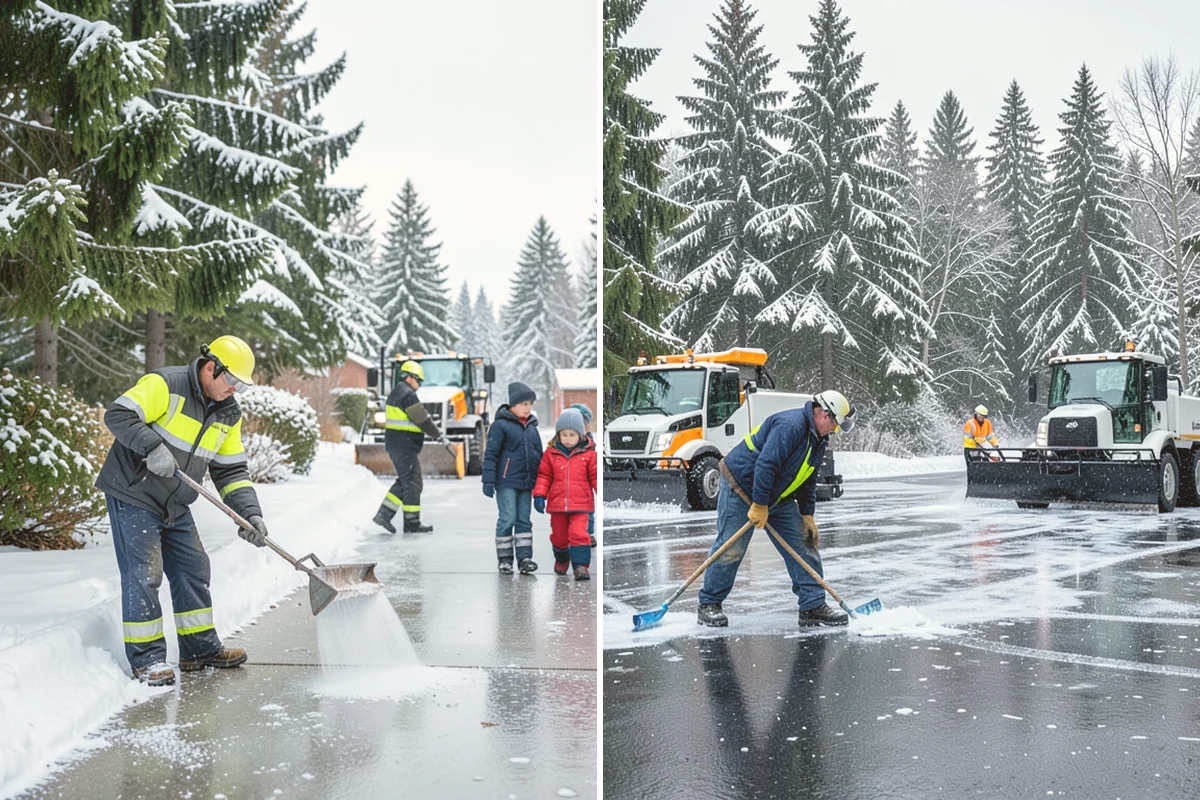 Driveway Snow Removal in Sammamish, King County, WA - We measure the drive length and note the surface material