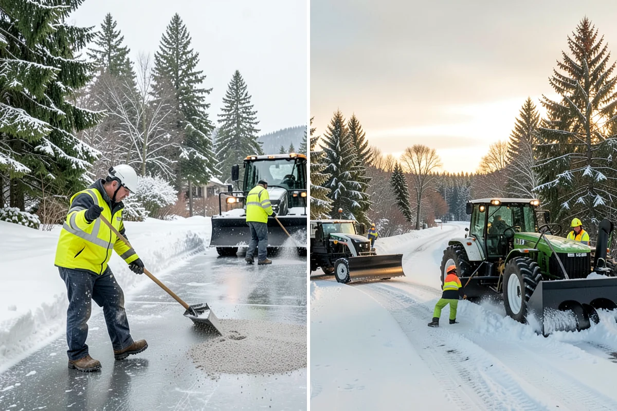 Driveway Snow Removal in Sedro-Woolley, Skagit County, WA - We measure the drive length and note the surface material