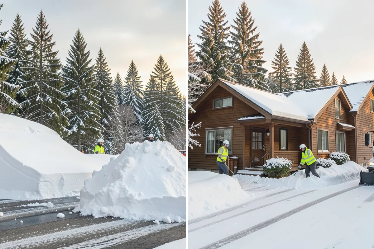 Driveway Snow Removal in South Prairie, Pierce County, WA - We measure the drive length and note the surface material