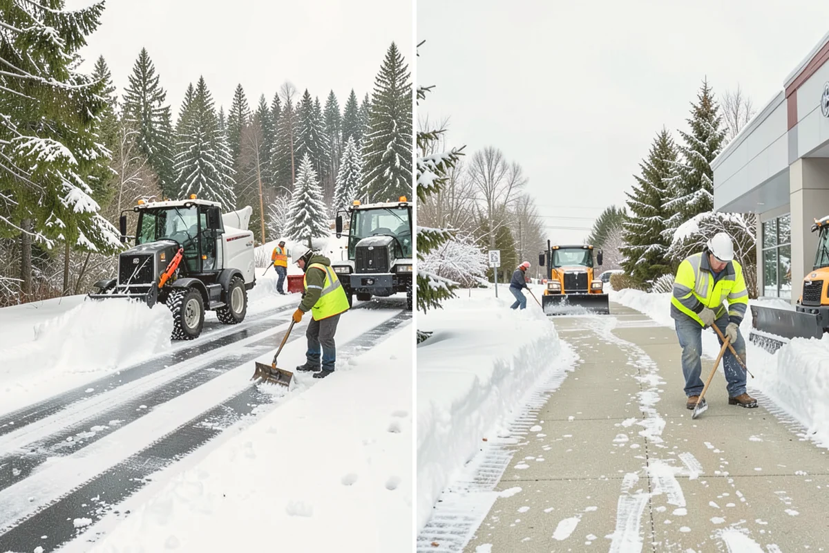 Driveway Snow Removal in Stanwood, Snohomish County, WA - We measure the drive length and note the surface material