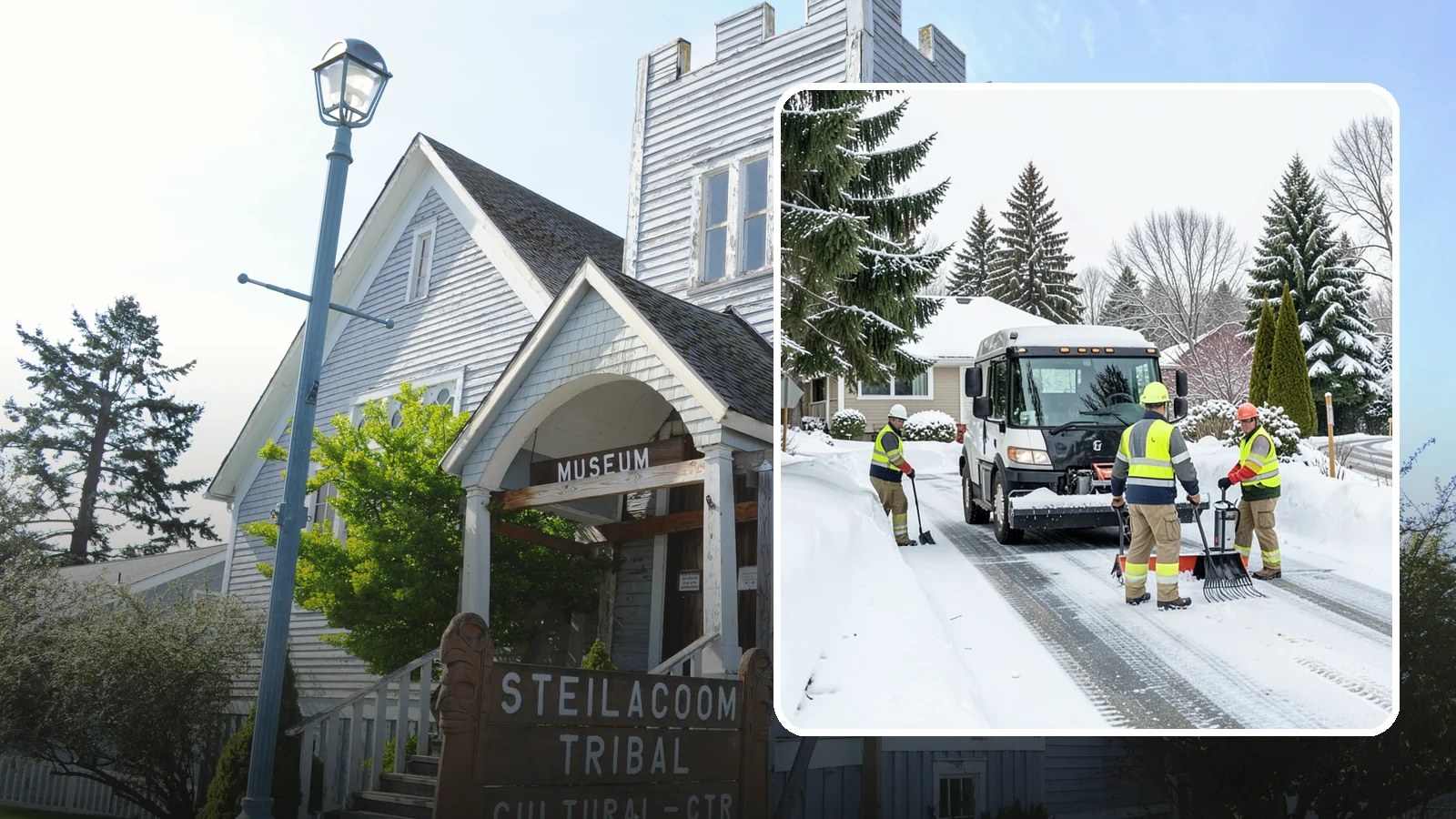 Driveway Snow Removal in Steilacoom, Pierce County, WA - We clear residential driveways so you can get to work even when your side street stays buried for days.