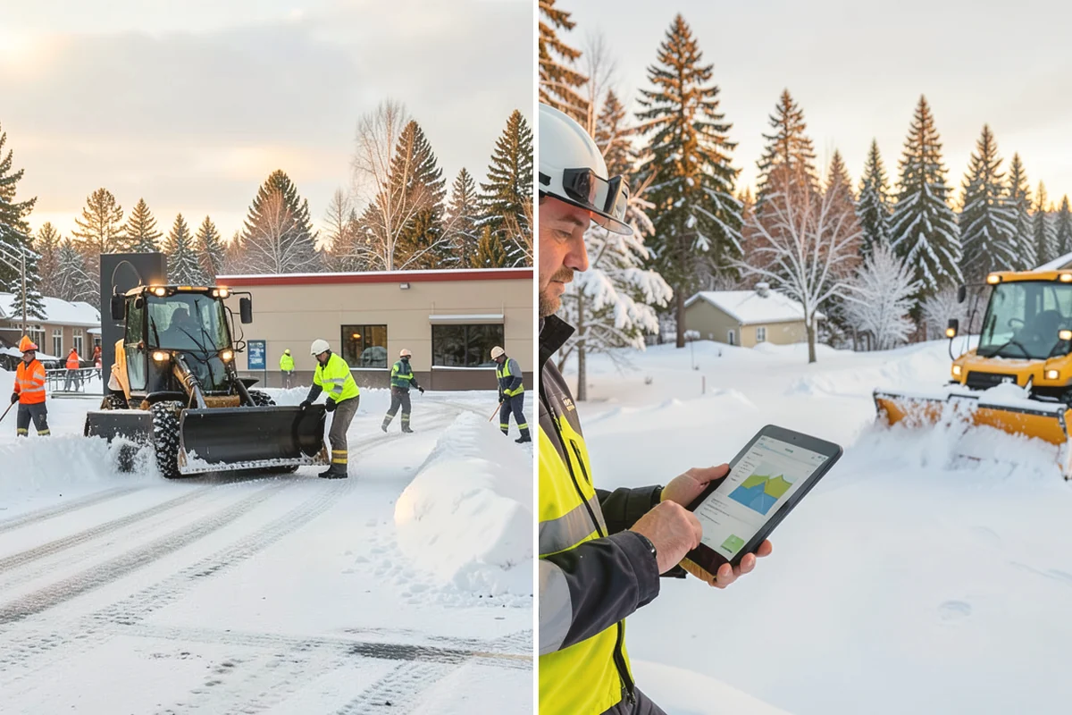 Driveway Snow Removal in Steilacoom, Pierce County, WA - We measure the drive length and note the surface material