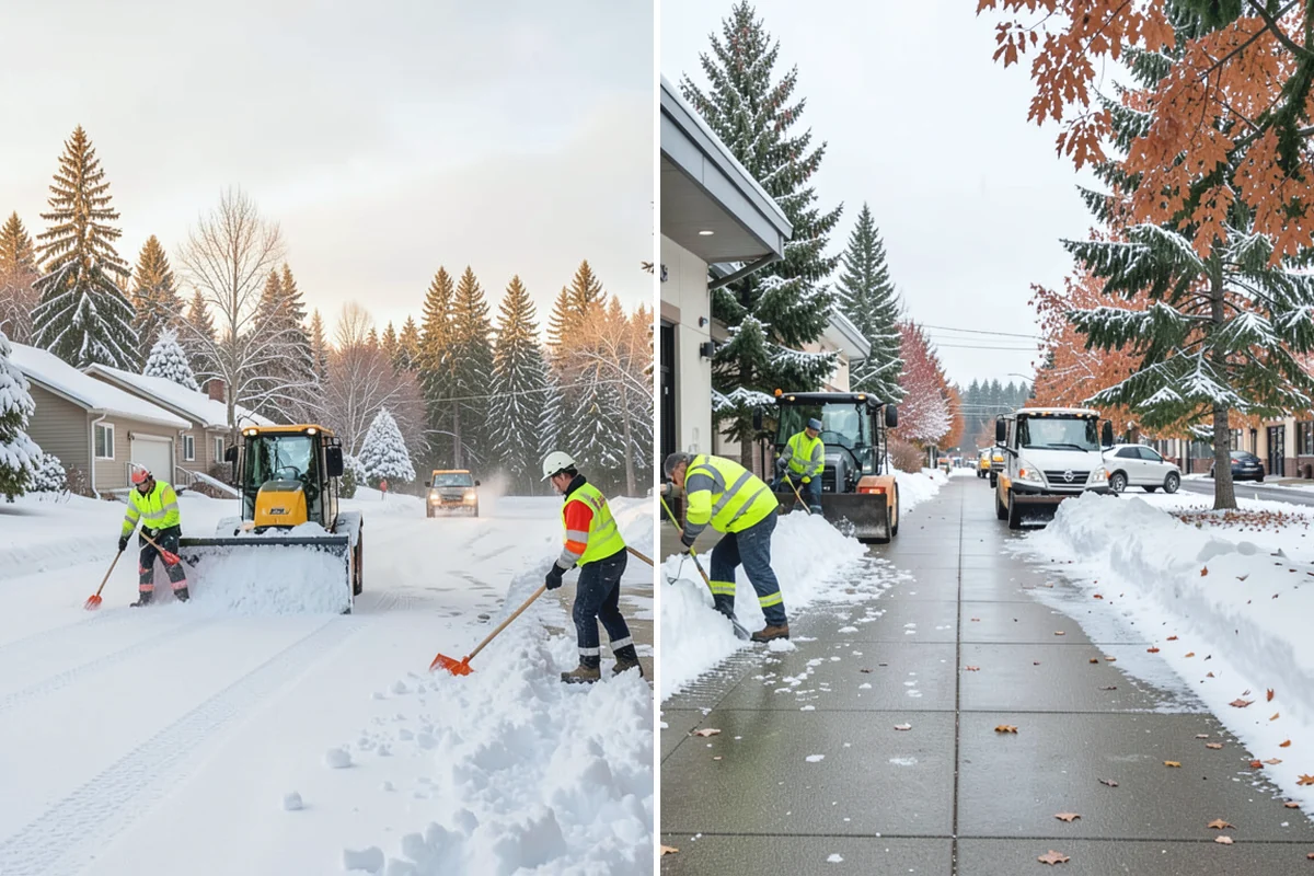 Driveway Snow Removal in Sumner, Pierce County, WA - We measure the drive length and note the surface material
