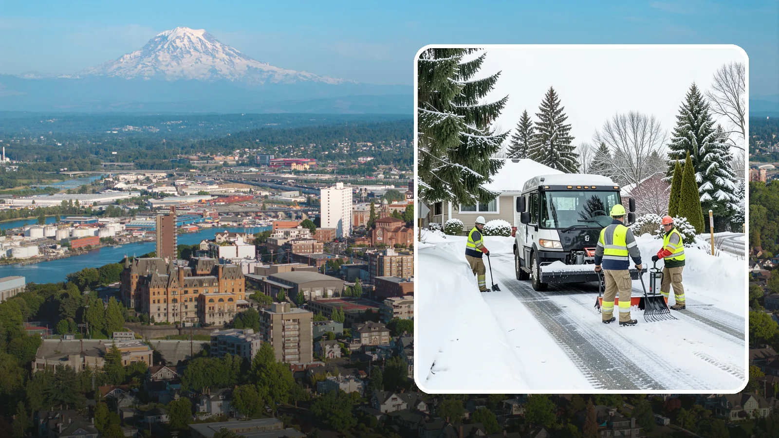 Driveway Snow Removal in Tacoma, Pierce County, WA - We clear residential driveways so you can get to work even when your side street stays buried for days.