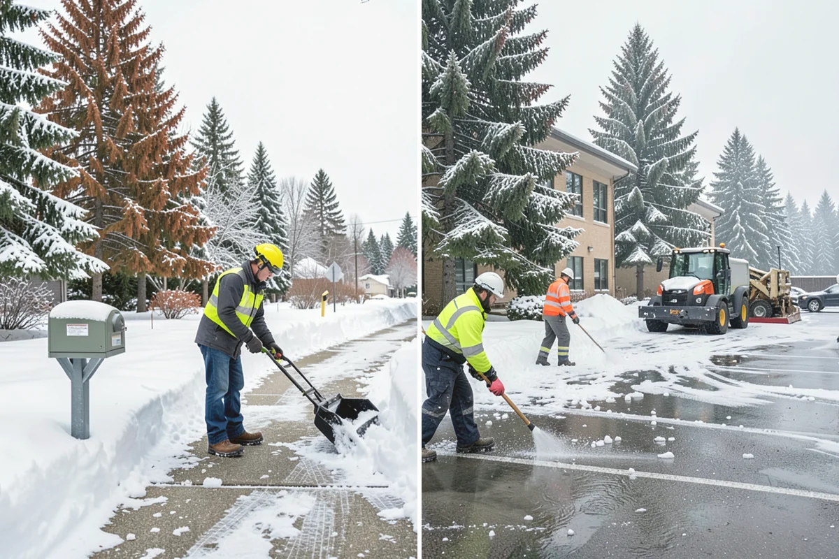 Driveway Snow Removal in Tacoma, Pierce County, WA - We measure the drive length and note the surface material