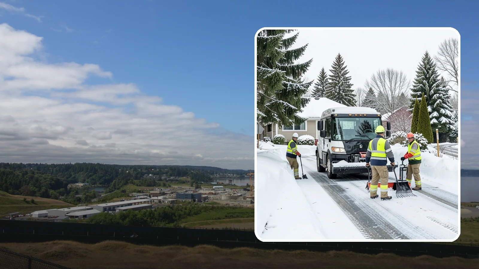 Driveway Snow Removal in University Place, Pierce County, WA - We clear residential driveways so you can get to work even when your side street stays buried for days.