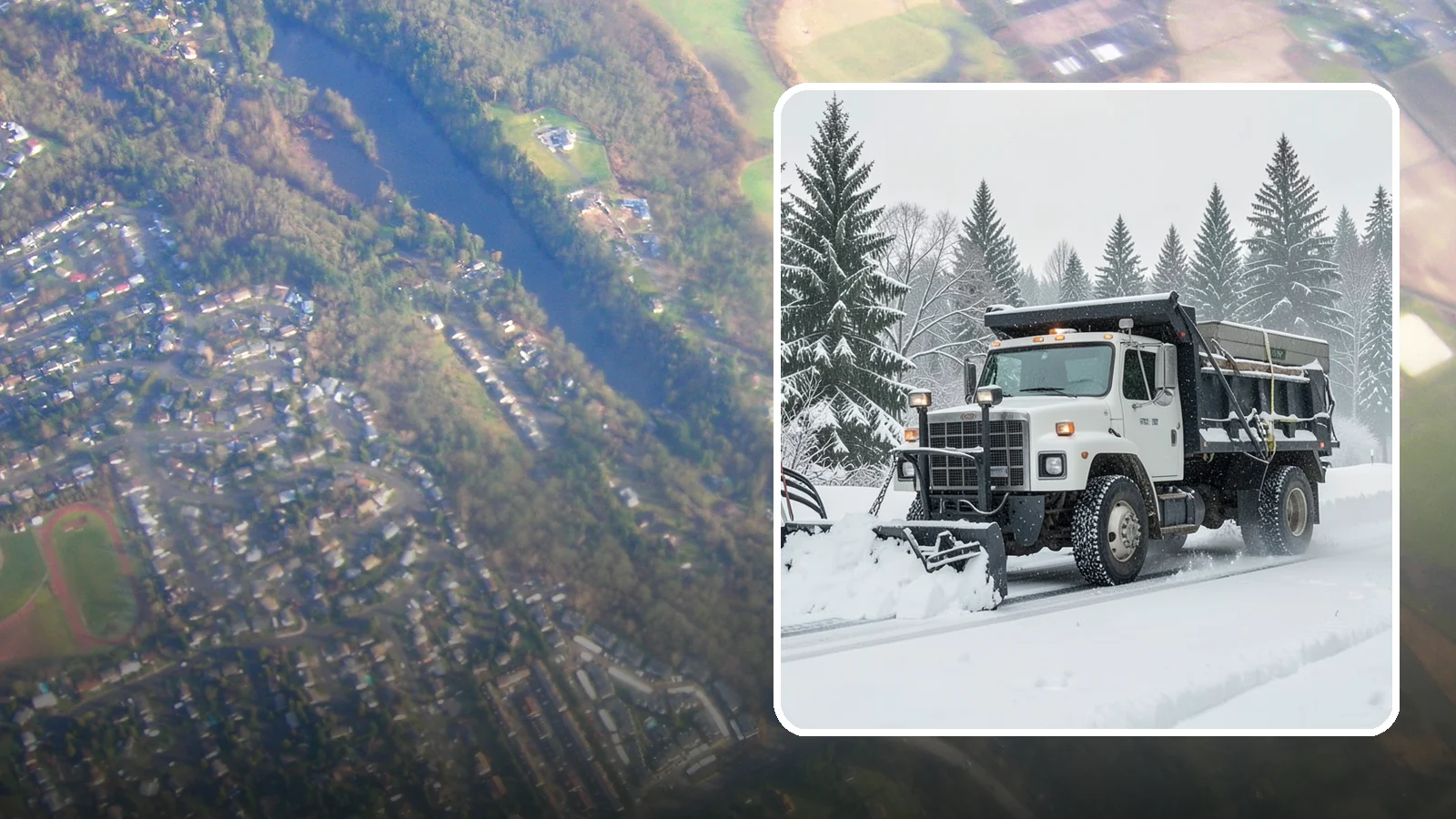 Dump Truck Plowing in Algona, King County, WA - Our plow-equipped dump trucks move heavy snow and haul it away in a single, efficient operation.