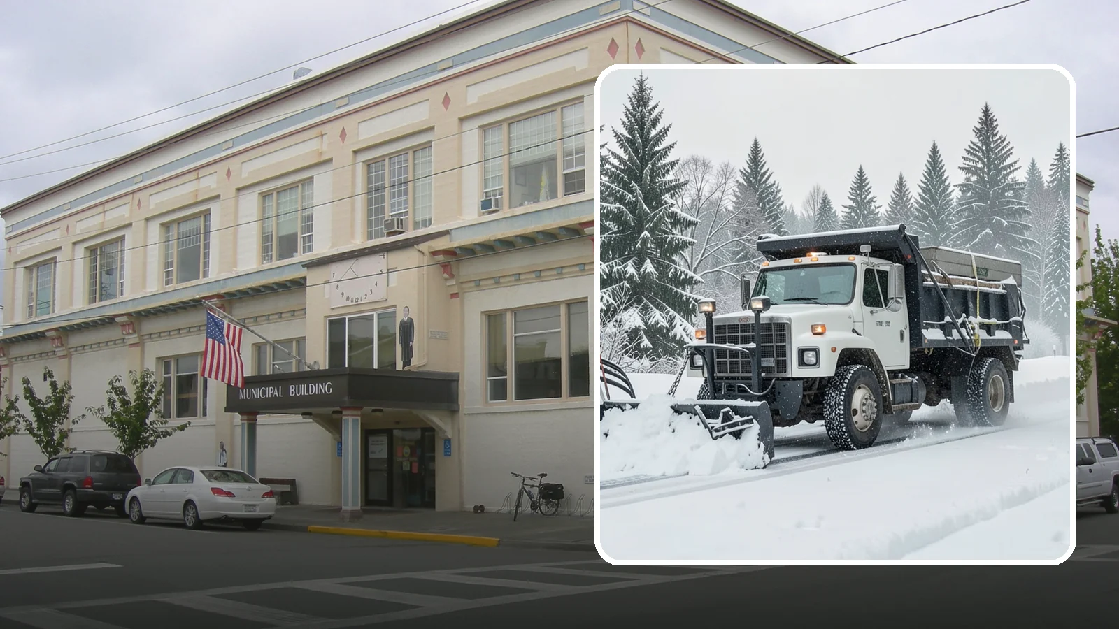 Dump Truck Plowing in Anacortes, Skagit County, WA - Our plow-equipped dump trucks move heavy snow and haul it away in a single, efficient operation.