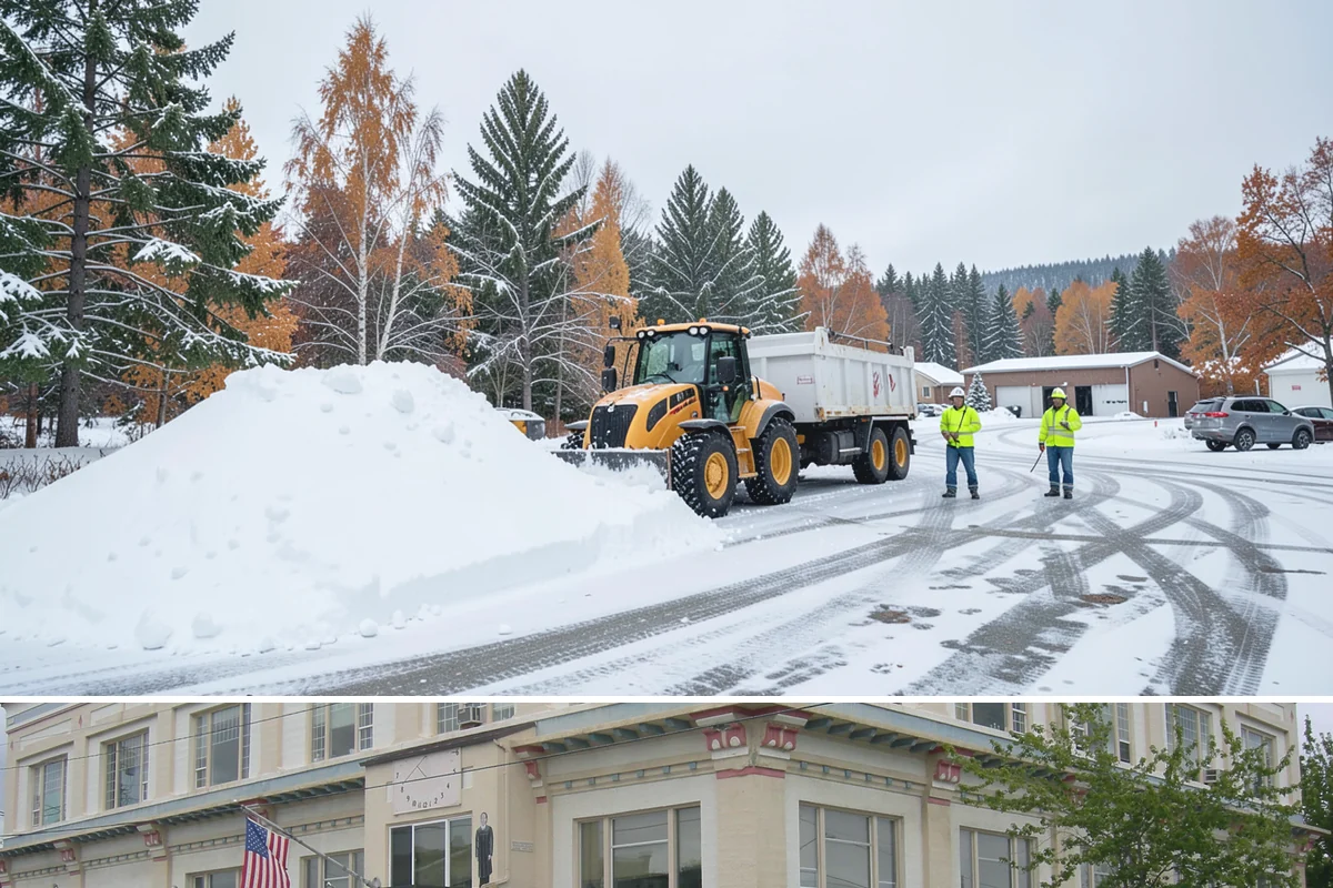 Dump Truck Plowing in Anacortes, Skagit County, WA - Dump truck plowing is most useful during heavy accumulation events from December through February on space-limited commercial...