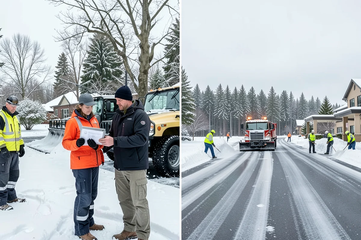 Dump Truck Plowing in Arlington, Snohomish County, WA - Plan plow routes alongside loading and haul-off points
