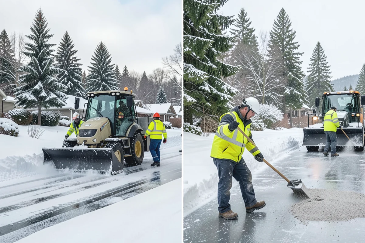 Dump Truck Plowing in Auburn, King County, WA - Plan plow routes alongside loading and haul-off points