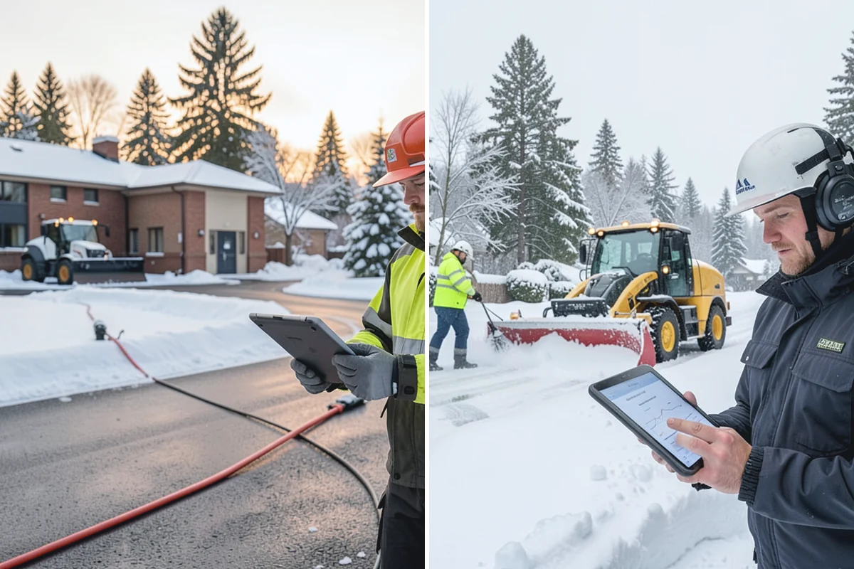 Dump Truck Plowing in Beaux Arts Village, King County, WA - Plan plow routes alongside loading and haul-off points