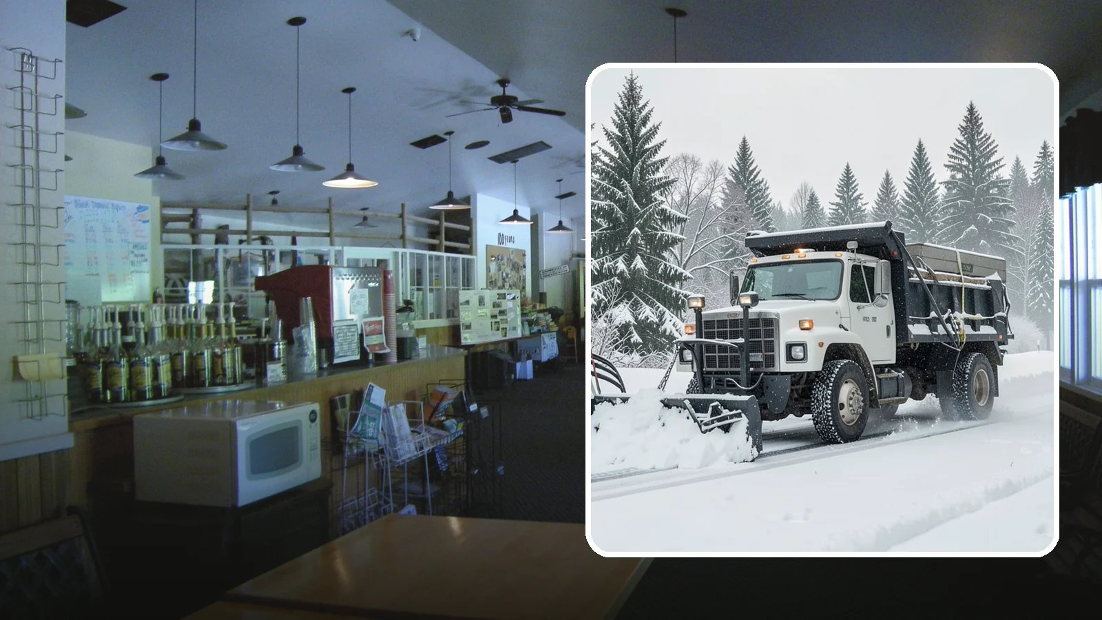 Dump Truck Plowing in Black Diamond, King County, WA - Our plow-equipped dump trucks move heavy snow and haul it away in a single, efficient operation.