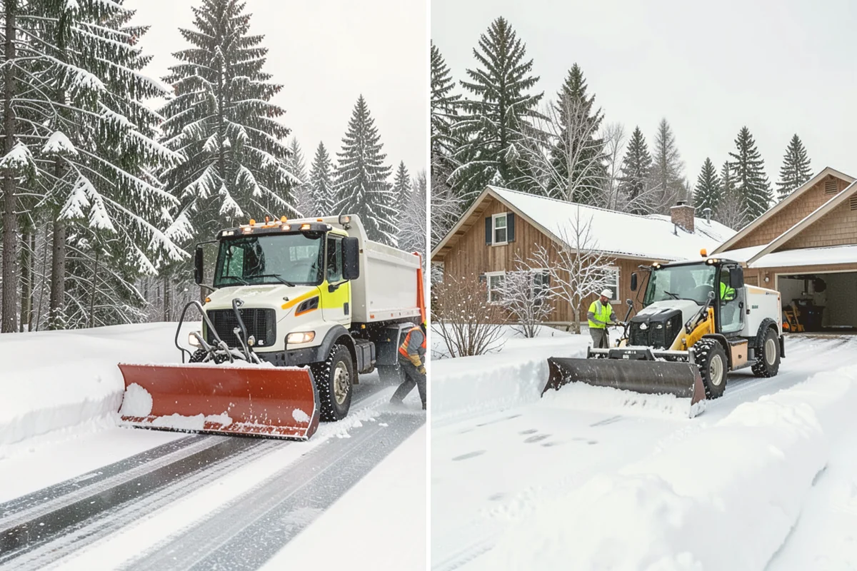 Dump Truck Plowing in Bothell, King County, WA - Plan plow routes alongside loading and haul-off points