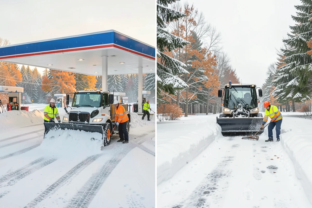 Dump Truck Plowing in Burien, King County, WA - Plan plow routes alongside loading and haul-off points