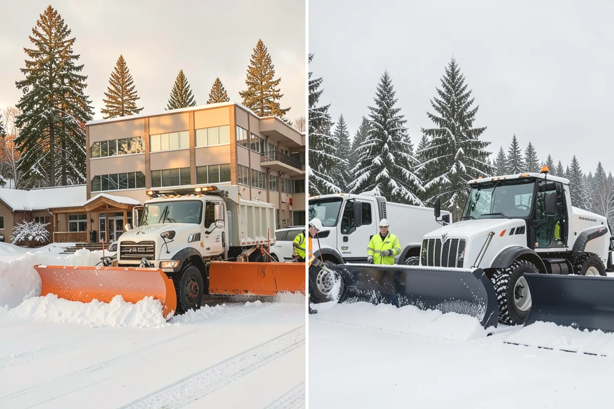 Dump Truck Plowing in Carnation, King County, WA - Plan plow routes alongside loading and haul-off points