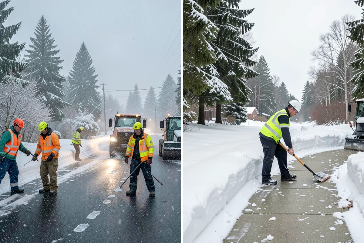 Dump Truck Plowing in Concrete, Skagit County, WA - Plan plow routes alongside loading and haul-off points