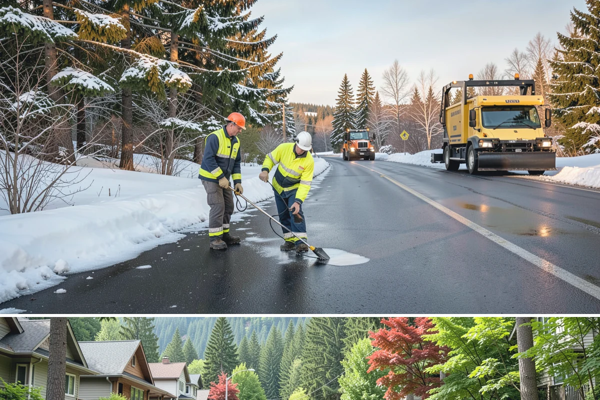 Dump Truck Plowing in Darrington, Snohomish County, WA - Dump truck plowing is most useful during heavy accumulation events from December through February on space-limited commercial...