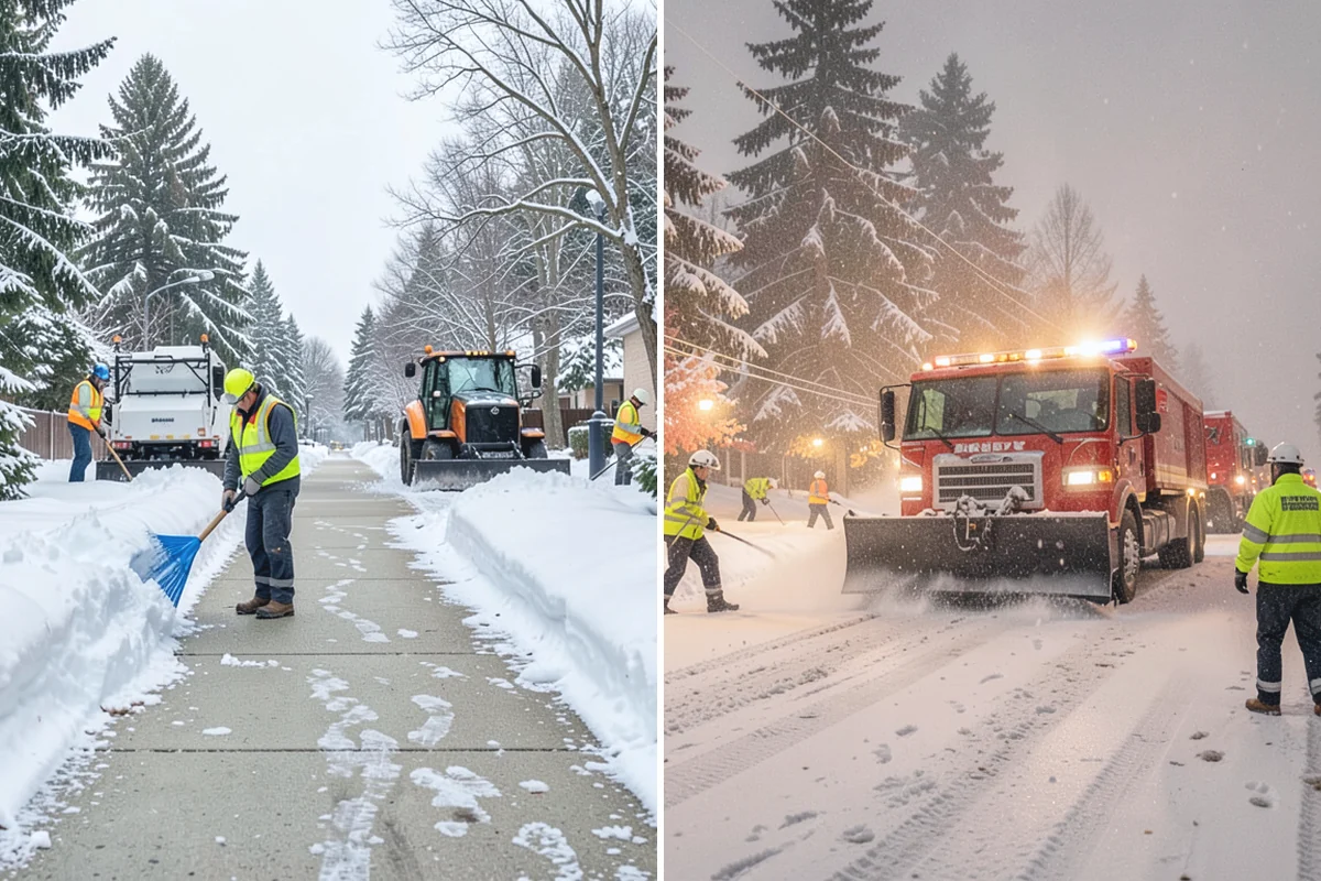 Dump Truck Plowing in Des Moines, King County, WA - Plan plow routes alongside loading and haul-off points