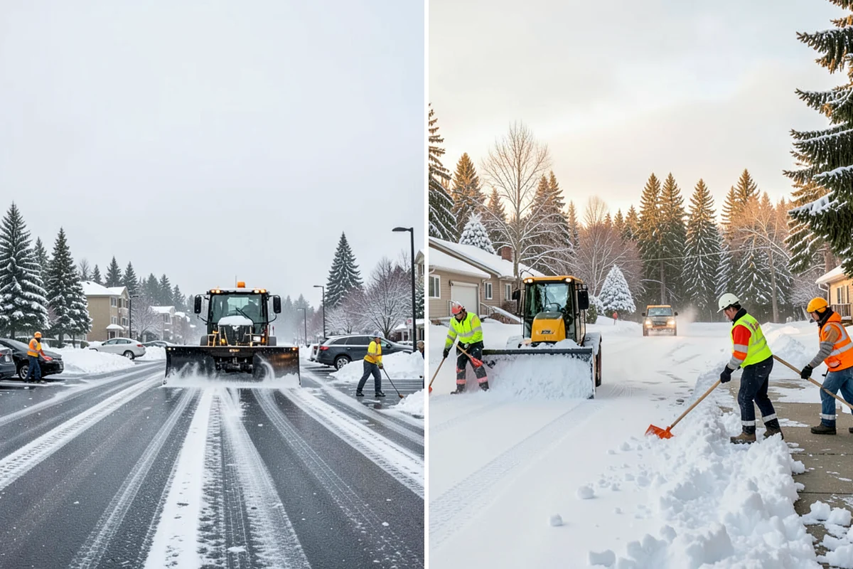 Dump Truck Plowing in DuPont, Pierce County, WA - Plan plow routes alongside loading and haul-off points