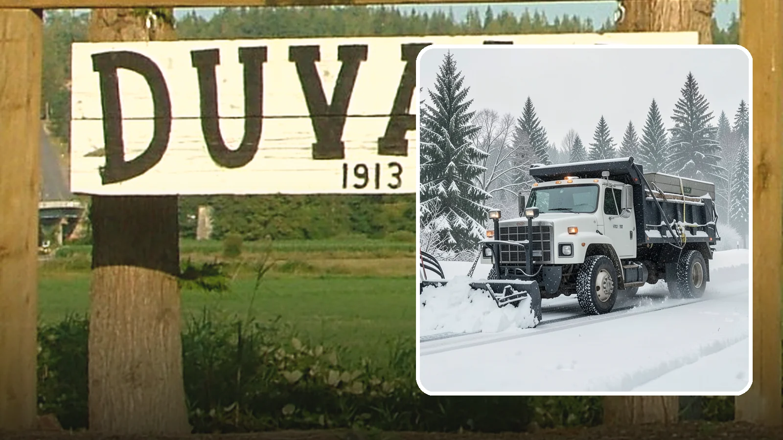 Dump Truck Plowing in Duvall, King County, WA - Our plow-equipped dump trucks move heavy snow and haul it away in a single, efficient operation.