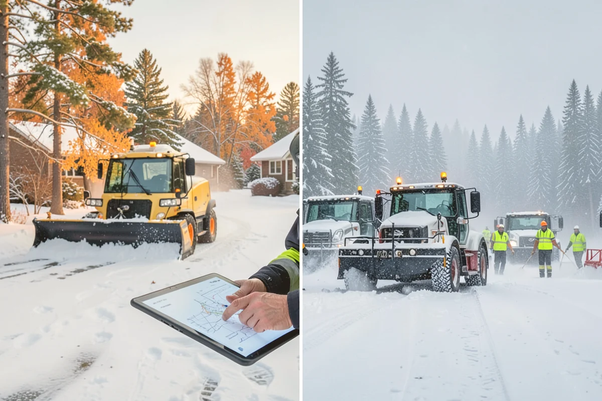 Dump Truck Plowing in Fife, Pierce County, WA - Plan plow routes alongside loading and haul-off points
