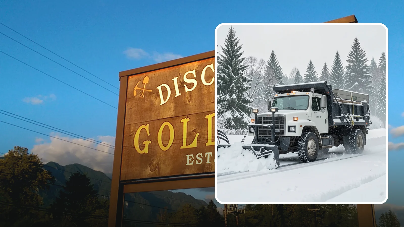 Dump Truck Plowing in Gold Bar, Snohomish County, WA - Our plow-equipped dump trucks move heavy snow and haul it away in a single, efficient operation.