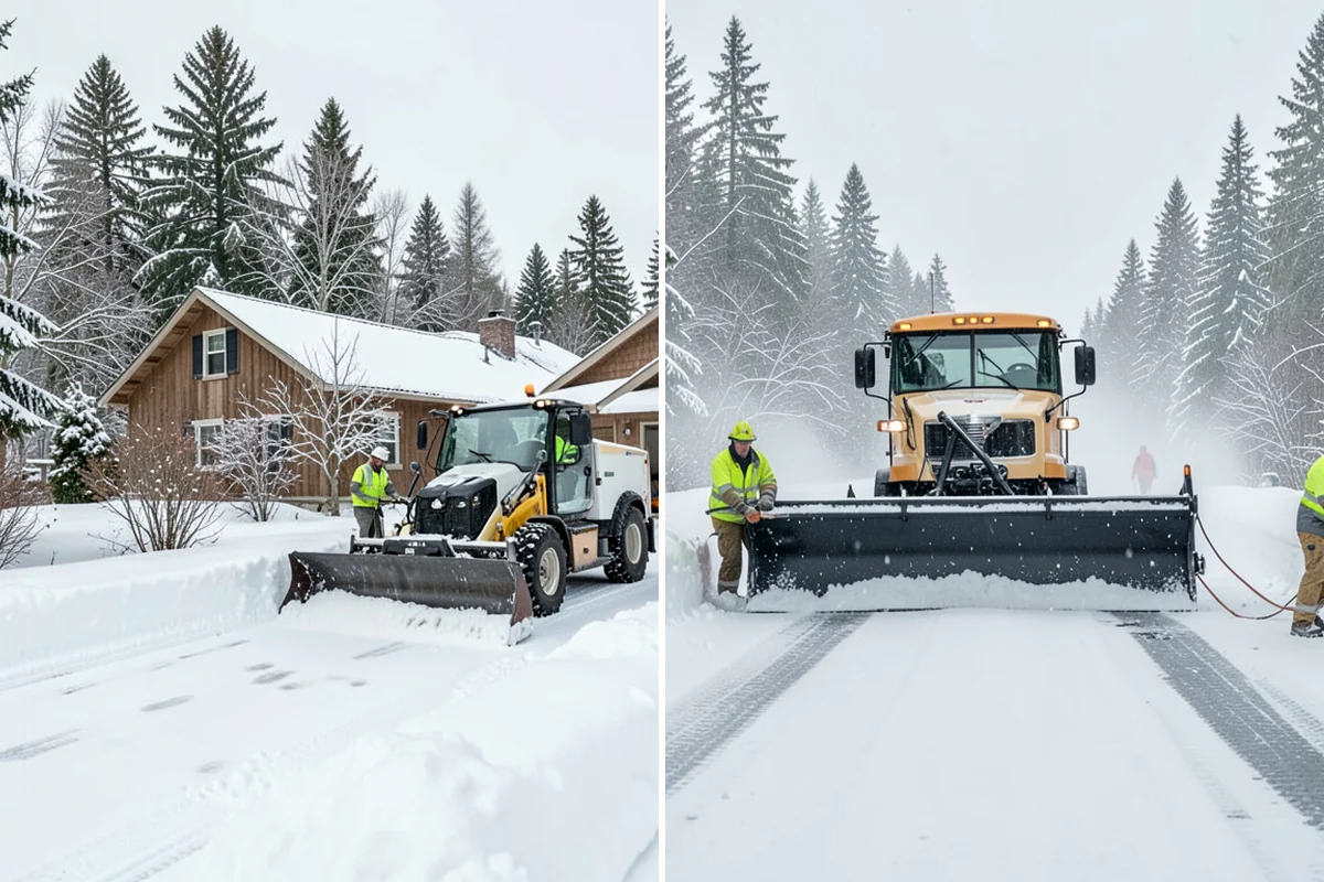 Dump Truck Plowing in Hunts Point, King County, WA - Plan plow routes alongside loading and haul-off points