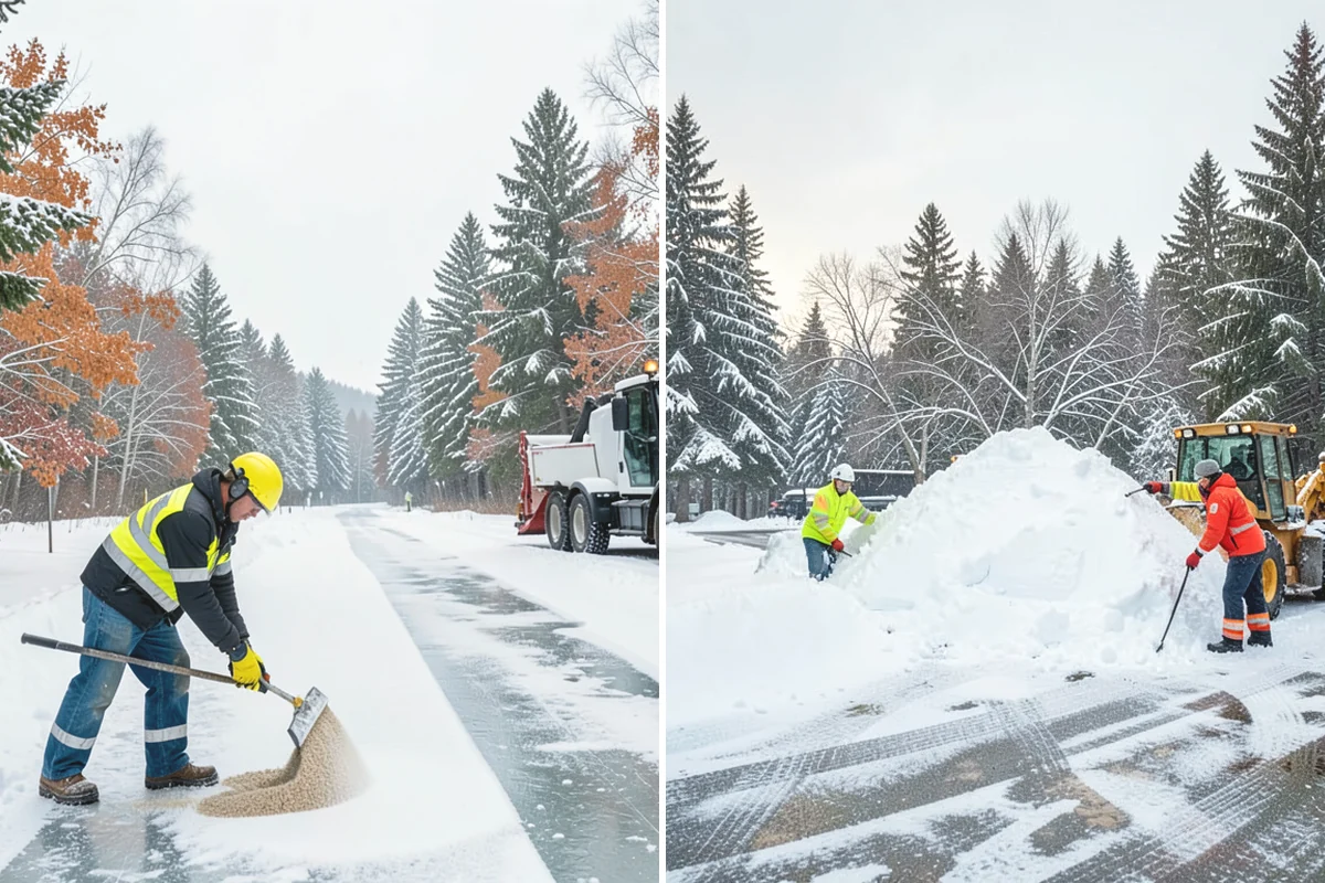 Dump Truck Plowing in Issaquah, King County, WA - Plan plow routes alongside loading and haul-off points