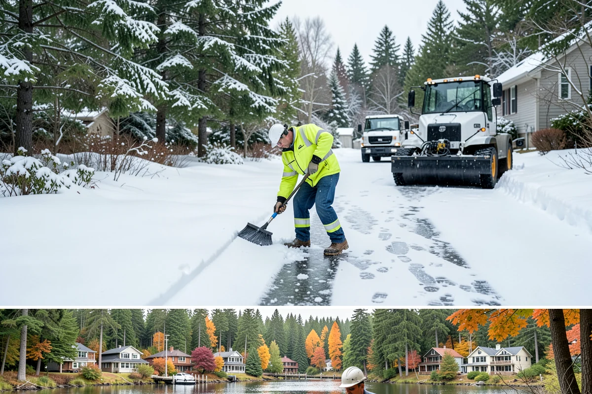 Dump Truck Plowing in La Conner, Skagit County, WA - Dump truck plowing is most useful during heavy accumulation events from December through February on space-limited commercial...
