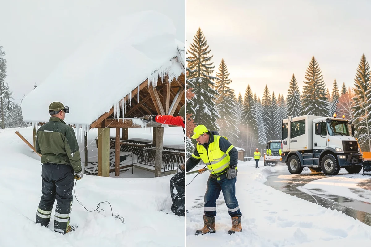 Dump Truck Plowing in Lake Stevens, Snohomish County, WA - Plan plow routes alongside loading and haul-off points